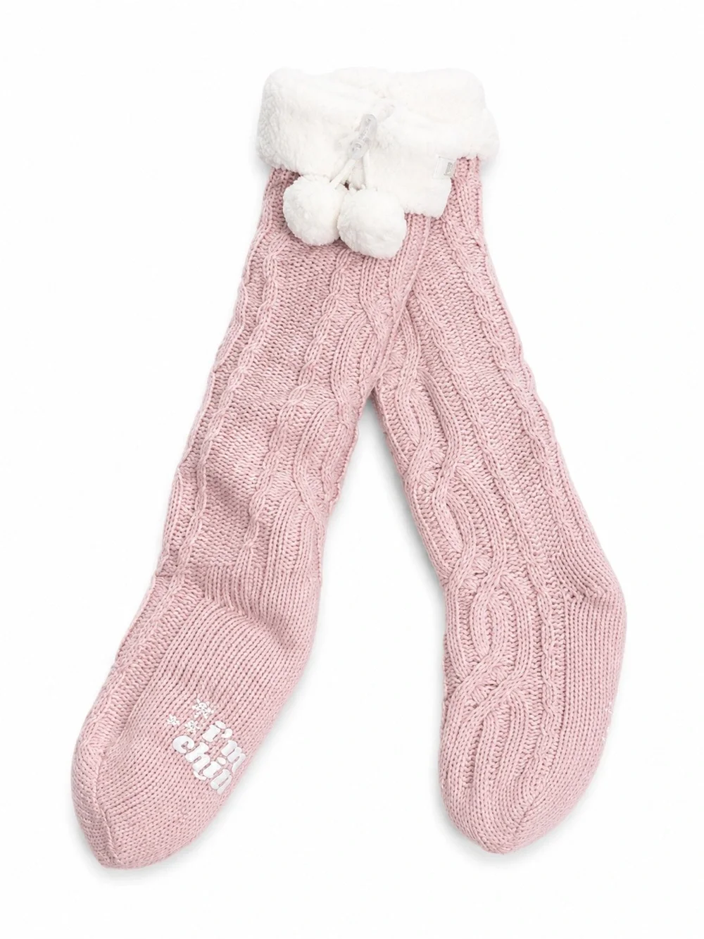 PINK Victoria's Secret Knee High Sherpa Lined Slipper Socks